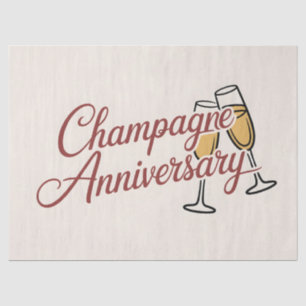 Champagne Jubileumviering Script Grafisch Tissuepapier