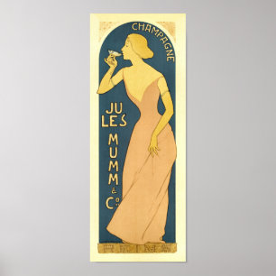 Champagne Jules Mumm & Co. Franse ad Poster