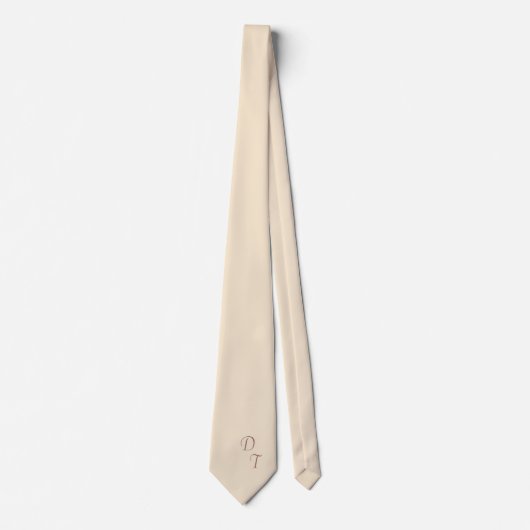 Champagne-kleur - uw monogrammen stropdas (Voorkant)