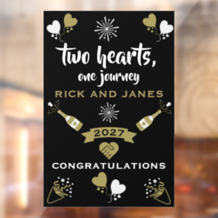 Champagne Knal Feestelijke Fijne Partij Raamsticker