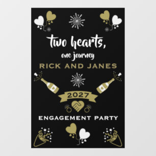 Champagne Knal Feestelijke Fijne Partij Raamsticker