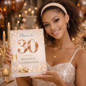Champagne Lights 30th Celebration Invitation