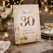 Champagne Lights 30th Celebration Invitation
