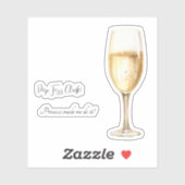 Champagne Lover Sticker met grappige zinnen (Vel)