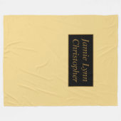 Champagne met gouden paren fleece deken (Voorkant (Horizontaal))