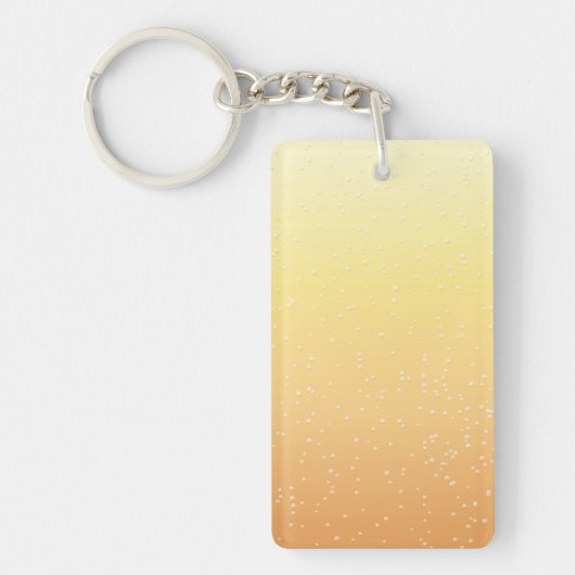 Champagne met Tiny Bubbles Background Art Sleutelhanger (Voorkant)