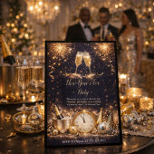 Champagne Midnight Toast Invitation