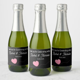 Champagne mini bottles favors personalized sparkling wijnetiket