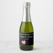 Champagne mini bottles favors personalized sparkling wijnetiket (Voorkant)