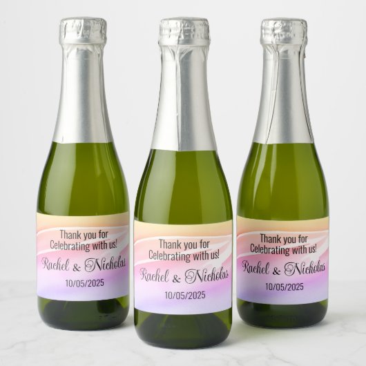 Champagne mini-flessen gunsten gepersonaliseerd sparkling wijnetiket (Flessen)