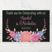 Champagne mini-flessen gunsten gepersonaliseerd sparkling wijnetiket (Enkel label)