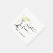 Champagne Minimale Script De Nacht Vooraf Servette Servet (Hoek)
