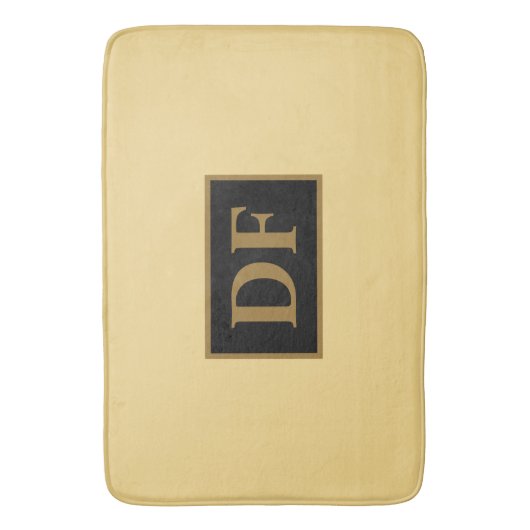 Champagne Monogrammed Bath Mat (Voorkant Verticaal)