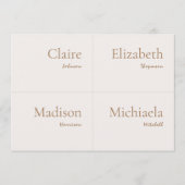 Champagne Neutral Mariage Carte Place do-it-yourse (Devant)