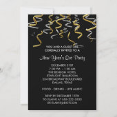 Champagne Nouvel An Réveillon Invitations (Dos)