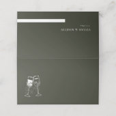 Champagne Olijfhout Groen Blank Trouwen (Buitenkant ongevouwen)