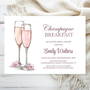 Champagne Ontbijt Vrijgezellenfeest Kaart