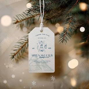 Champagne op het ijs Après Ski Winter Bacheloret Cadeaulabel