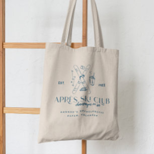 Champagne op ijs Après Ski Winter Bachelorette Tote Bag