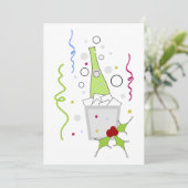 Champagne op ijs kaart (Staand voorkant)