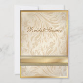 champagne or Damask Bridal Showeuse Invitation (Devant)