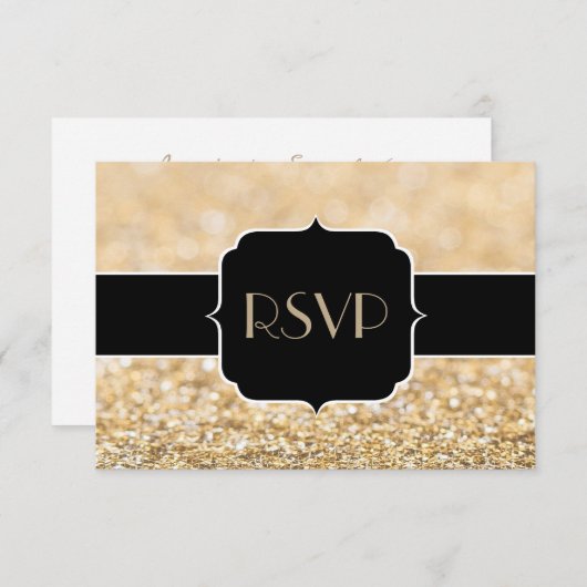 Champagne or mousseux Sweet 16 RSVP horizontal (Devant / Derrière)