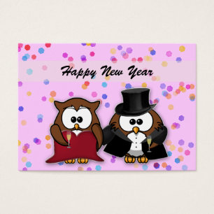 champagne owls visitekaartje