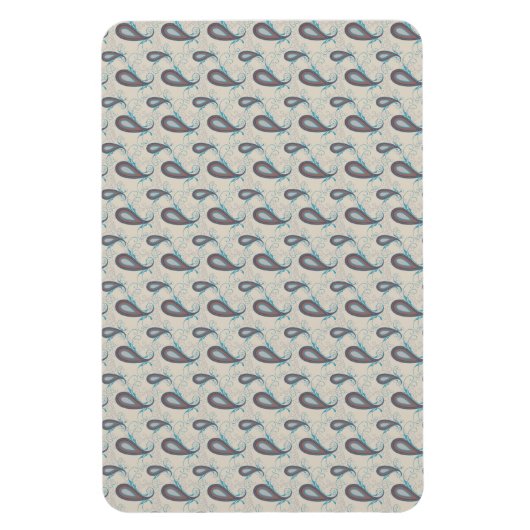 Champagne Paisley Pattern Magneet (Verticaal)