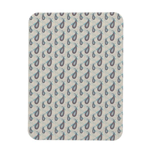 Champagne Paisley Pattern Magneet (Verticaal)