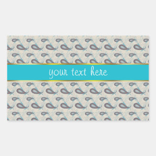 Champagne Paisley Pattern Rechthoekige Sticker