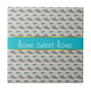 Champagne Paisley Pattern Tegeltje