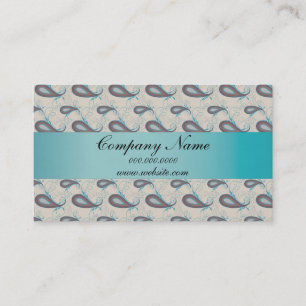 Champagne Paisley Pattern Visitekaartje