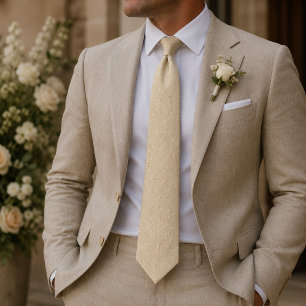 Champagne Parel Botanische Jacquard Stropdas