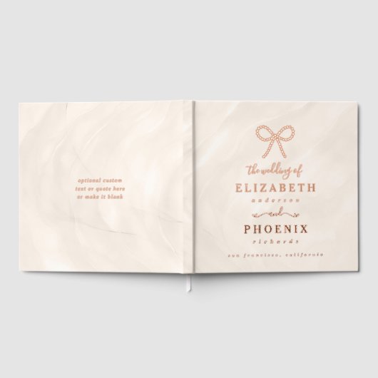 Champagne Pearl Bow Elegant Square Wedding (Complet)