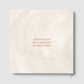 Champagne Pearl Bow Elegant Square Wedding (Verso)