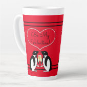 Champagne Penguins Latte Mok (Linkerhoek)