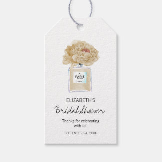 Champagne Peonies en Vrijgezellenfeest van parfum Cadeaulabel