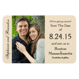 Champagne Photo Magnet Wedding Save the Date Magneet