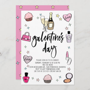 Champagne Pink Galentine Dag Kaart