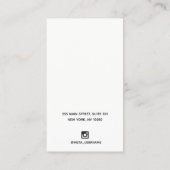 Champagne Pink Glitter Earring Display Visitekaartje (Achterkant)