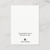 Champagne Pink Glitter Earring Display Visitekaartje (Achterkant)