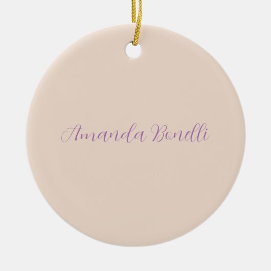 Champagne Pink Plain Simple Minimalist Modern Keramisch Ornament (Voorkant)