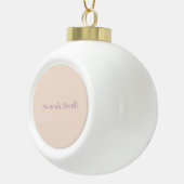 Champagne Pink Plain Simple Minimalist Modern Keramische Bal Ornament (Rechts)