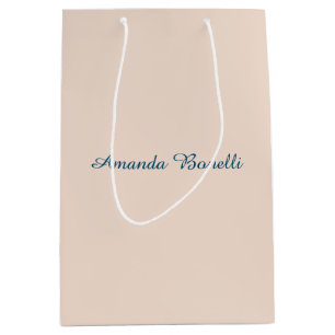 Champagne Pink Plain Simple Minimalist Modern Medium Cadeauzakje