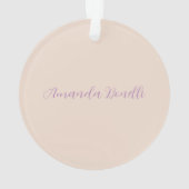 Champagne Pink Plain Simple Minimalist Modern Ornament (achterkant)