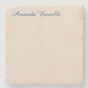 Champagne Pink Plain Simple Minimalist Modern Stenen Onderzetter