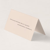 Champagne Pink Plain Simple Minimalist Modern Visitekaartjes (Achterkant)