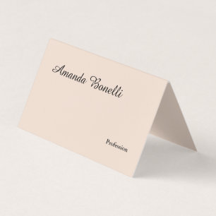 Champagne Pink Plain Simple Minimalist Modern Visitekaartjes