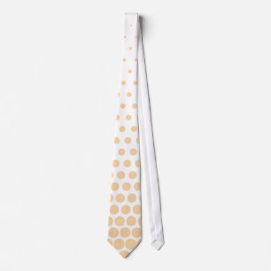 Champagne Polka Dots Modern White Stropdas