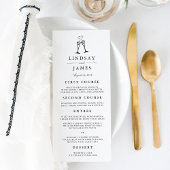 Champagne Pop | Carte de menu Mariage